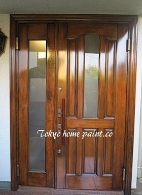 木製玄関ドア塗装仕上げ練馬区 木製玄関ドア塗装練馬区2