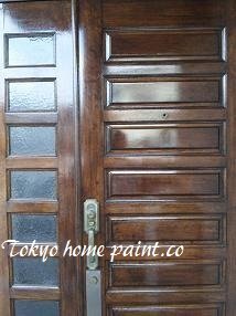ヤマハ玄関ドア再塗装、仕上げ、練馬区3 ヤマハ玄関んドア塗装、練馬区,仕上げ1